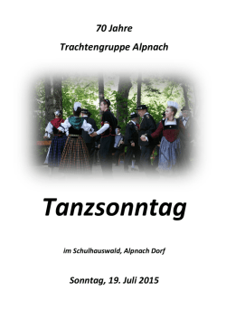 Tagesprogramm vom Tanzsonntag