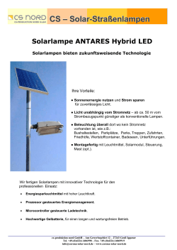 CS – Solar-Straßenlampen - CS