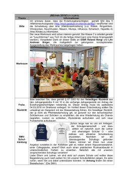 JBG-Info 2015/3 (11.12.2015) Thema Informationen Bitte Ich