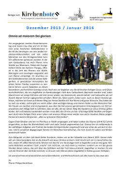 Dezember 2015 / Januar 2016 - Evangelische Kirchgemeinde