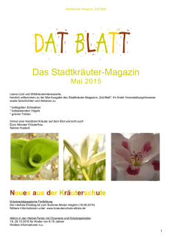 Das Stadtkräuter-Magazin