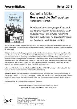 Pressemitteilung Herbst 2015 Katharina Müller Rosie