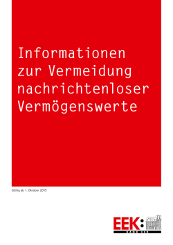 Informationen zur Vermeidung nachrichtenloser