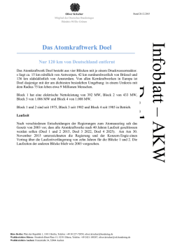 Infoblatt Atomkraftwerk Doel_2015