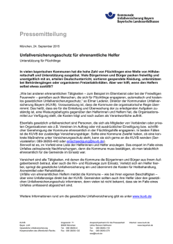 Pressemeldung - Kommunale Unfallversicherung Bayern