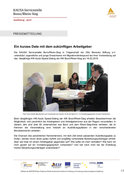 Ein kurzes Date mit dem zuk&uuml;nftigen Arbeitgeber