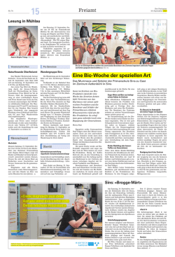Eine Bio-Woche der speziellen Art
