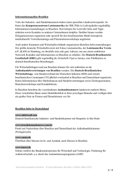 Informationsquellen Brasilien Viele der Industrie - eBusiness