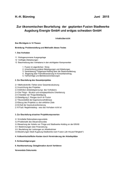 H.-H. B&uuml;nning Juni 2015 Zur &ouml;konomischen Beurteilung der