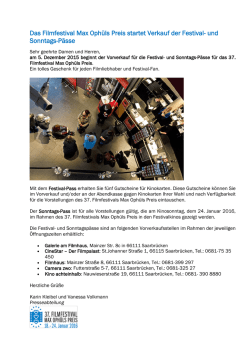 PDF der Pressemitteilung - Filmfestival Max-Ophüls