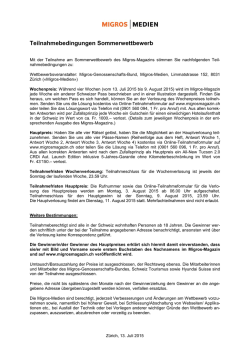 die Teilnahmebedingungen.