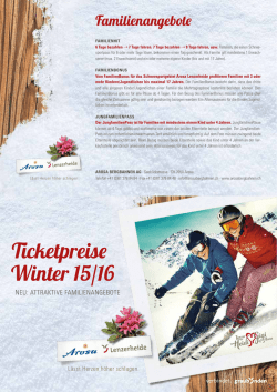 Ticketpreise Winter 15/16