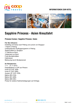 Sapphire Princess - Asien Kreuzfahrt