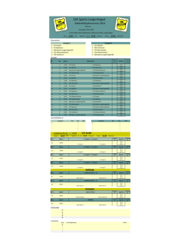 Herren Turnierplan - DjK Sparta Langenhagen