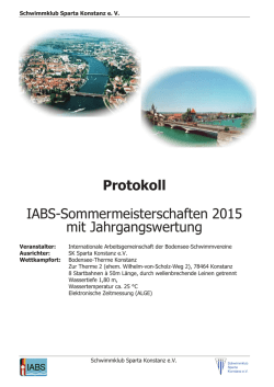 IABS Sommermeisterschaften 2015 - Schwimm
