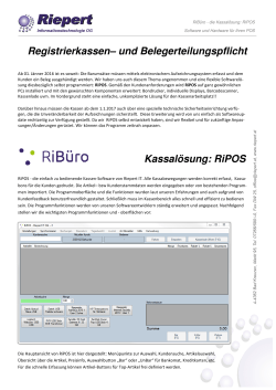 RiPOS Software und Hardware für den POS Registrierkassenpflicht
