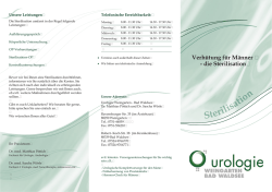 die Sterilisation - Urologie Weingarten