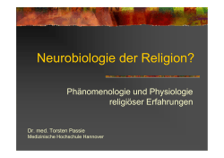 Neurobiologie der Religion?