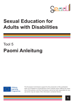 Sexual Education for Adults with Disabilities Paomi Anleitung