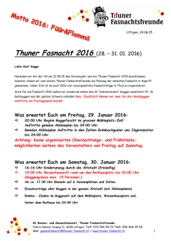 Thuner Fasnacht 2016 (28. – 31. 01. 2016)