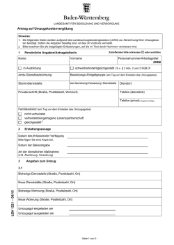 Antrag auf Umzugskostenverg&uuml;tung LBV 1221 &ndash; 06/15