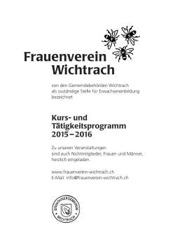 Jahresprogramm 2015 - Frauenverein Wichtrach