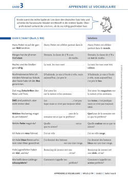 DownloadArbeitsbl&auml;tter zur Vokabelliste Unit&eacute; 3