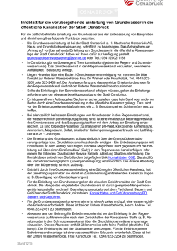Infoblatt Grundwasser Einleitung
