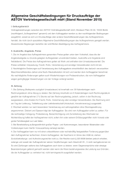 AGB der ASTOV Vertriebsgesellschaft mbH