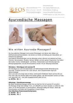Ayurvedische Massagen