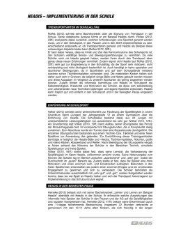 HEADIS — IMPLEMENTIERUNG IN DER SCHULE
