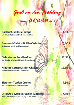 Gru&szlig; an den Fr&uuml;hling im URBAN`s