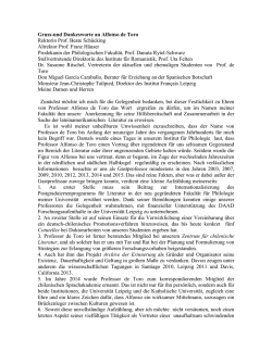 Gruss-und Dankesworte an Alfonso de Toro Rektorin Prof. Beate