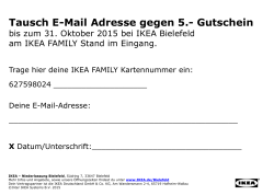 Tausch E-Mail Adresse gegen 5.-Gutschein bis zum 31. Oktober
