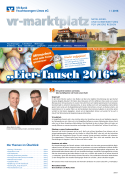 „Eier-Tausch 2016“ - VR-Bank Feuchtwangen