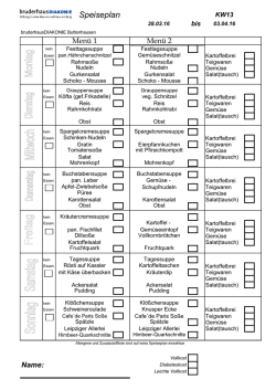 Speiseplan 28.03.