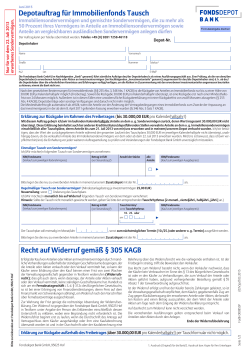 Auftrag Tausch-Immobilienfonds (vor 21.Juli 2013 - fonds-for