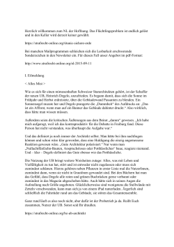 Lehrstuhlnewsletter vom 11.9.2015 - von Strafrecht