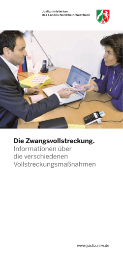 Die Zwangsvollstreckung. - Brosch&uuml;renservice