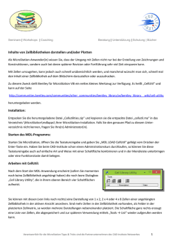Inhalte von Zellbibliotheken darstellen und/oder - CAD