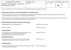Gymnastik/Tanz-Torschuss: Schulinternes Curriculum Sport