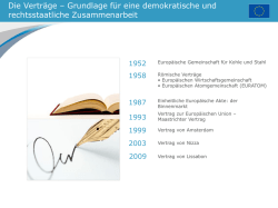 Die Vertr&auml;ge &ndash; Grundlage f&uuml;r eine demokratische und