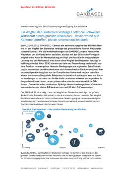 Ein Wegfall der Bilateralen Vertr&auml;ge I setzt die Schweizer Wirtschaft