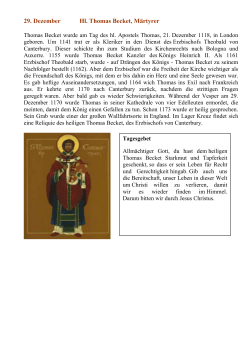 Thomas Becket - St. Johannes der Täufer
