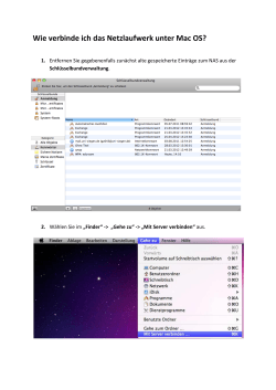 Wie verbinde ich das Netzlaufwerk unter Mac OS?