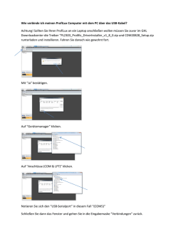 Wie verbinde ich meinen ProfiLux Computer mit dem PC &uuml;ber das