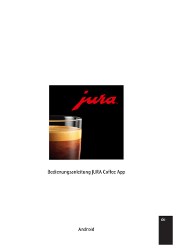 Bedienungsanleitung JURA Coffee App Android