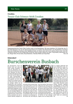 Burschenverein Busbach - Mein Verein Nordbayerischer Kurier