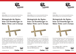 Hintergr&uuml;nde der Syrien- krise und Auswirkungen im Nahen Osten