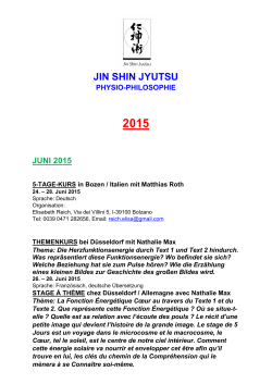 oktober 2015 - Jin Shin Jyutsu